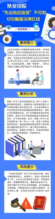 “先出險(xiǎn)后投?！辈豢扇∏形鹩|碰法律紅線(xiàn)