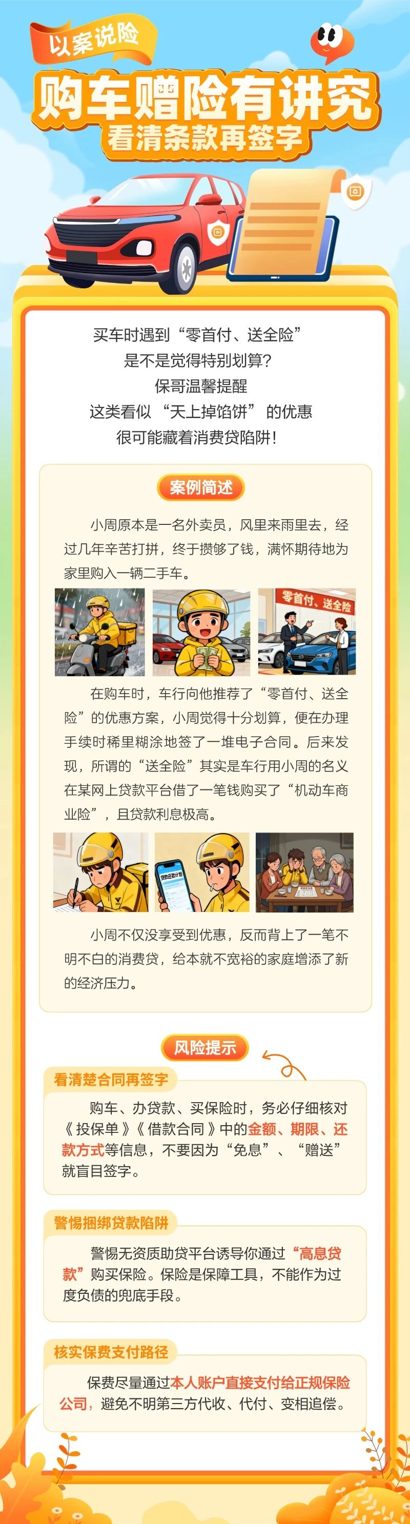 6.【以案說險】購車贈險有講究，看清條款再簽字
